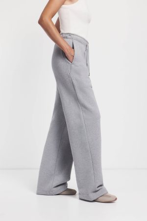 Straight Leg Sweatpant in Grey Marl