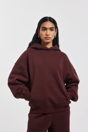 Oversized Hoodie in Bordeaux