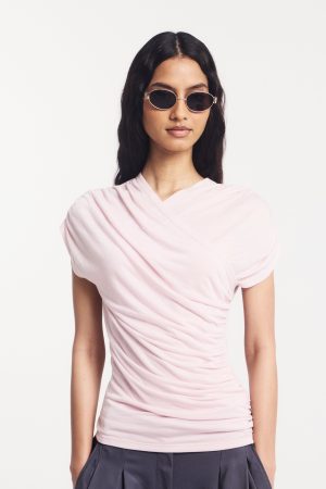 Indie Wrap Top in Dusk Pink